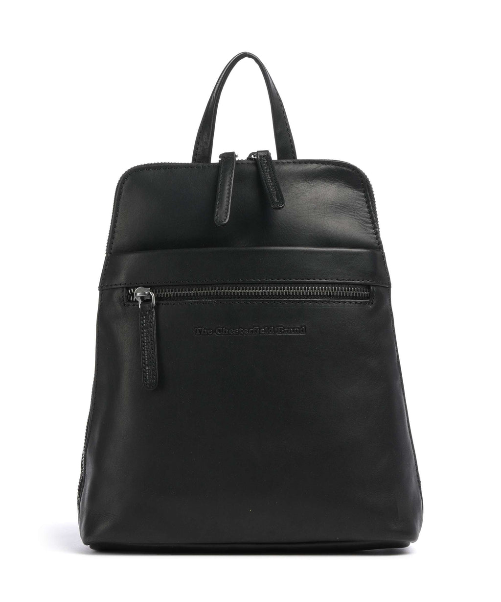 The Chesterfield Brand Cow Wax Pull Up Linford Backpack black