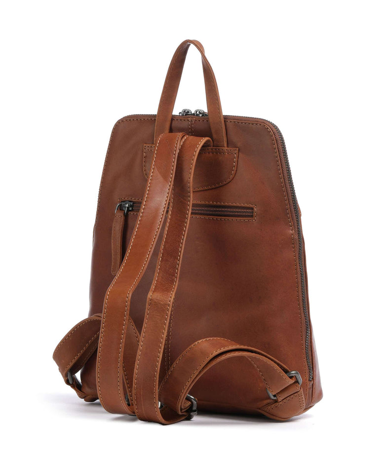 The Chesterfield Brand Cow Wax Pull Up Linford Backpack cognac