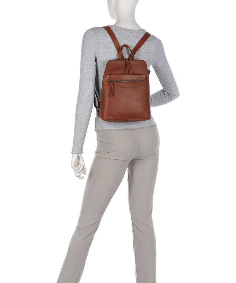 The Chesterfield Brand Cow Wax Pull Up Linford Backpack cognac