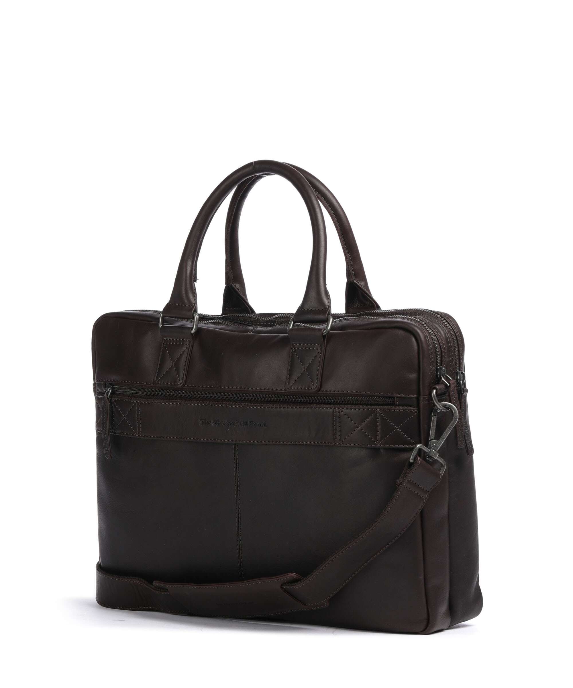 The Chesterfield Brand Wax Pull Up Cow Fabian Briefcase brown