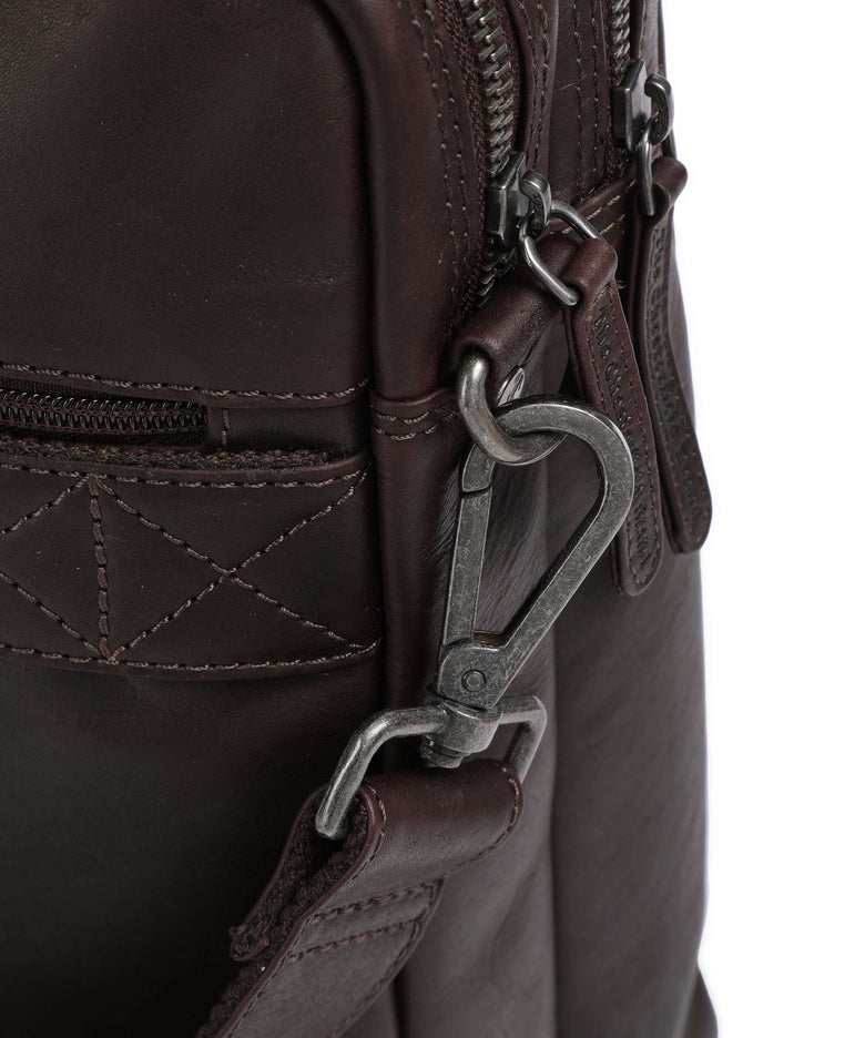 The Chesterfield Brand Cow Wax Pull Up Fabian Briefcase brown