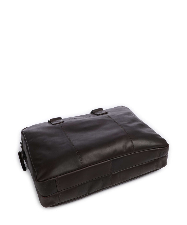 The Chesterfield Brand Cow Wax Pull Up Fabian Briefcase brown