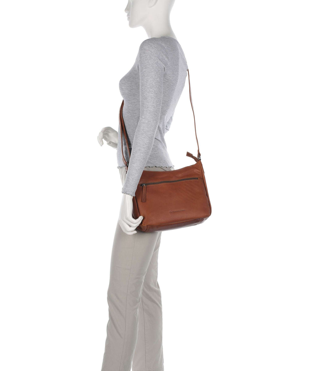 The Chesterfield Brand Cow Wax Pull Up Loraine Crossbody bag cognac