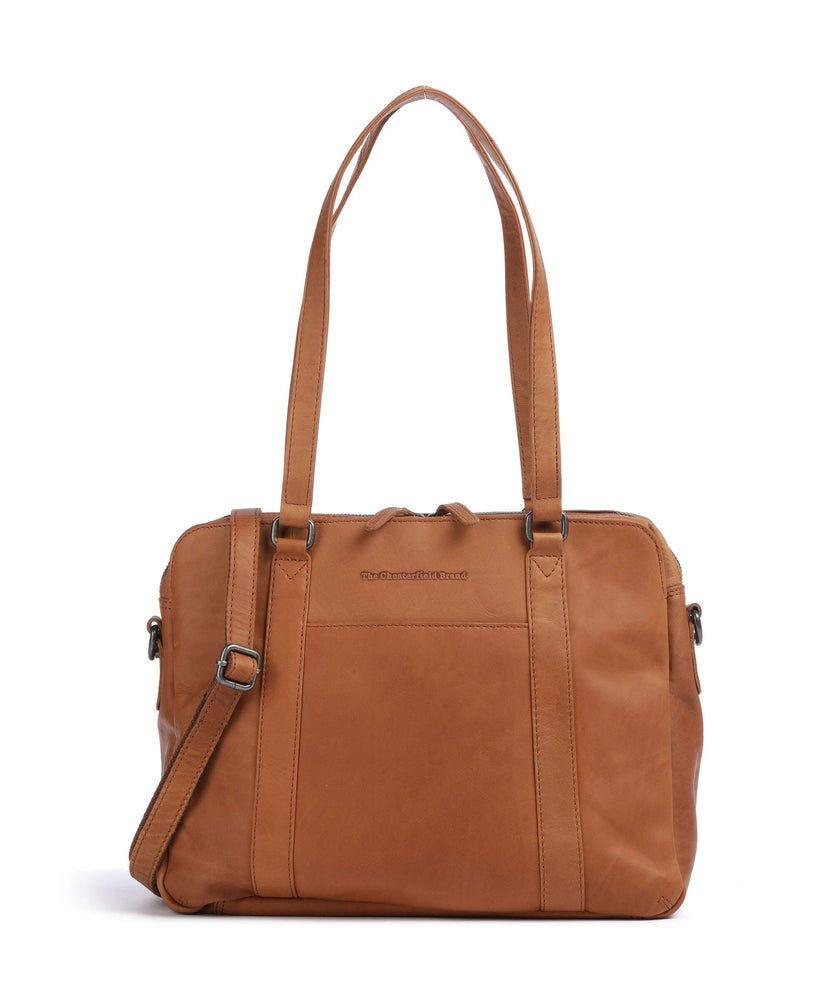 The Chesterfield Brand Cow Wax Pull Up Pretoria Shoulder bag cognac