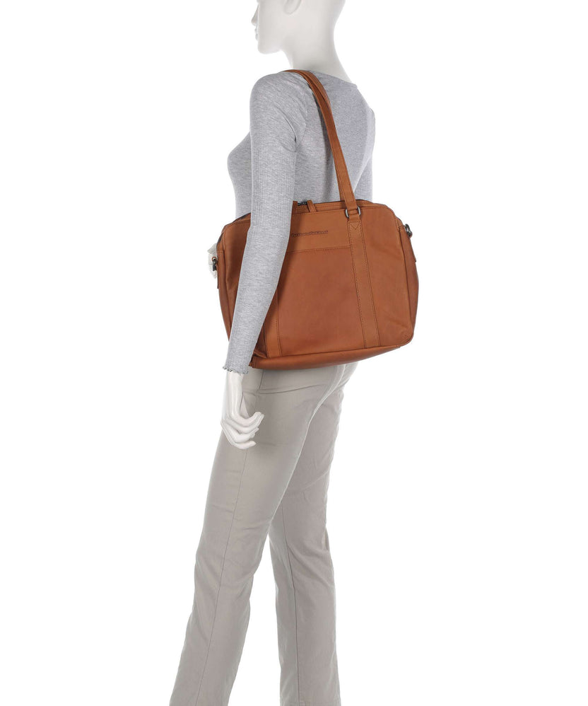 The Chesterfield Brand Cow Wax Pull Up Pretoria Shoulder bag cognac
