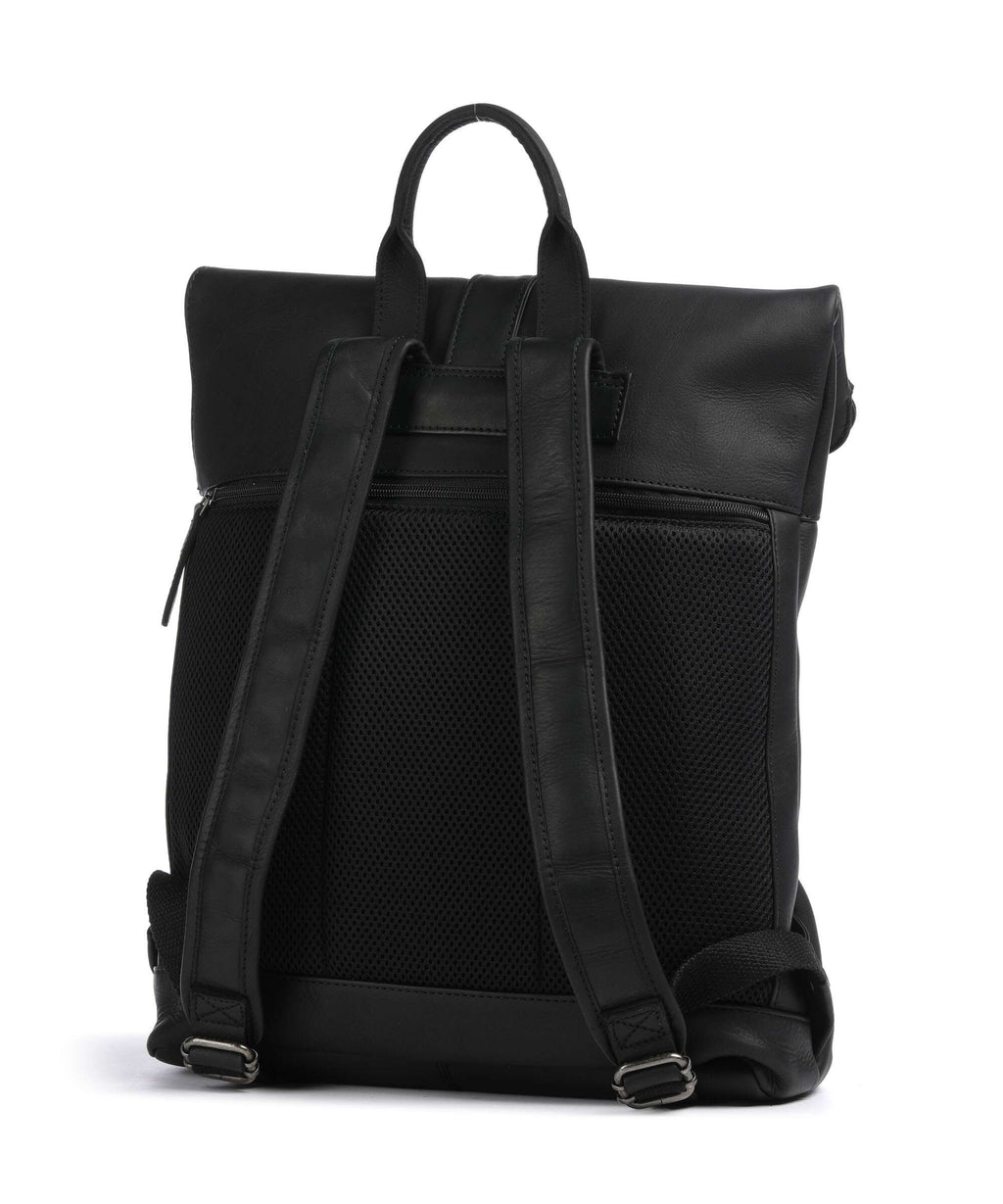 The Chesterfield Brand Wax Pull Up Cow Larsson Backpack black