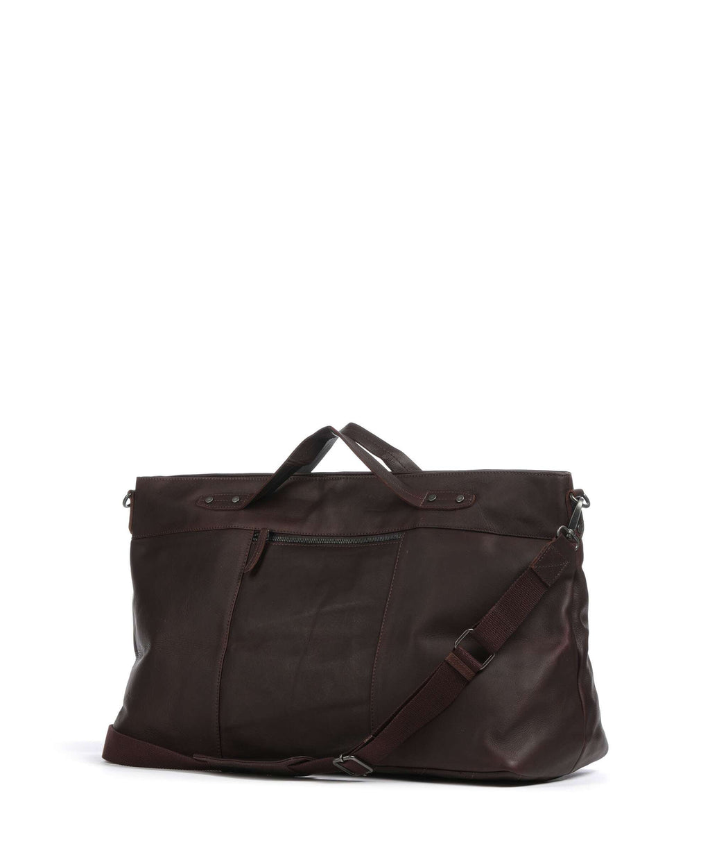 The Chesterfield Brand Wax Pull Up Cow Mark Weekend bag brown