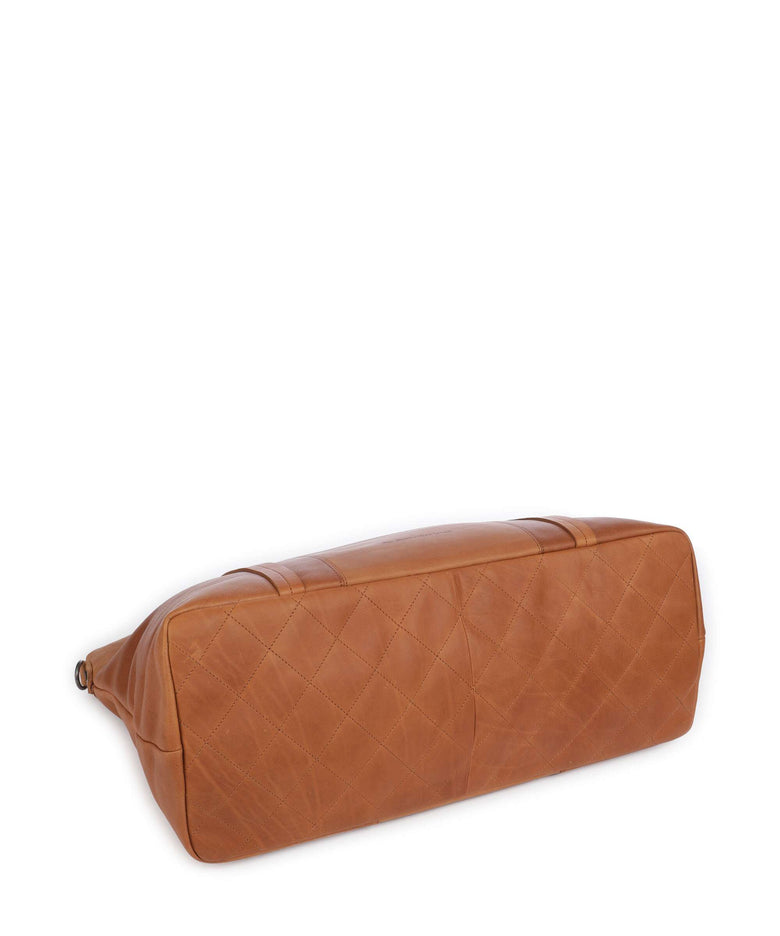The Chesterfield Brand Cow Wax Pull Up Mark Weekend bag cognac