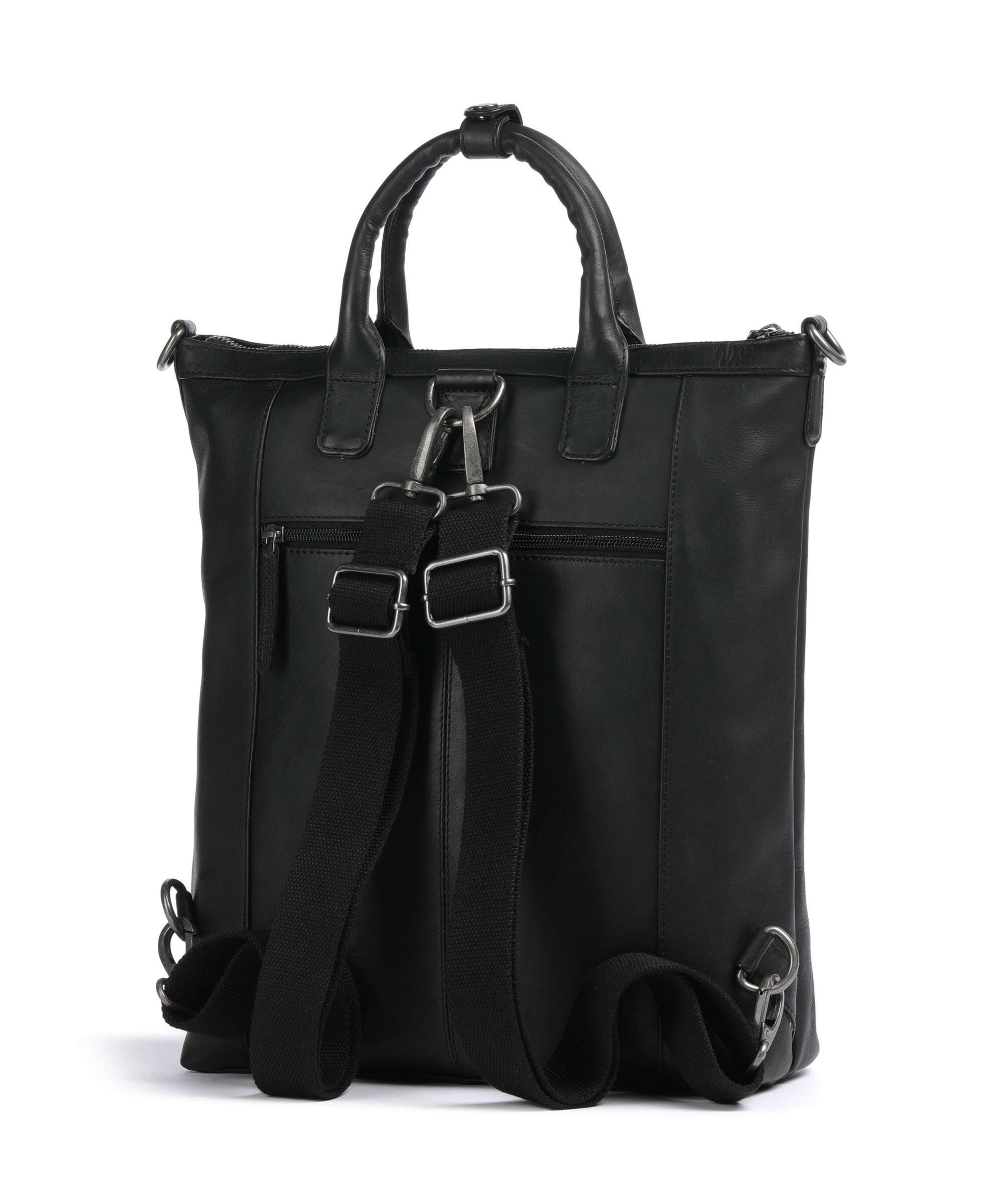 The Chesterfield Brand Wax Pull Up Cow Luisa Backpack bag black