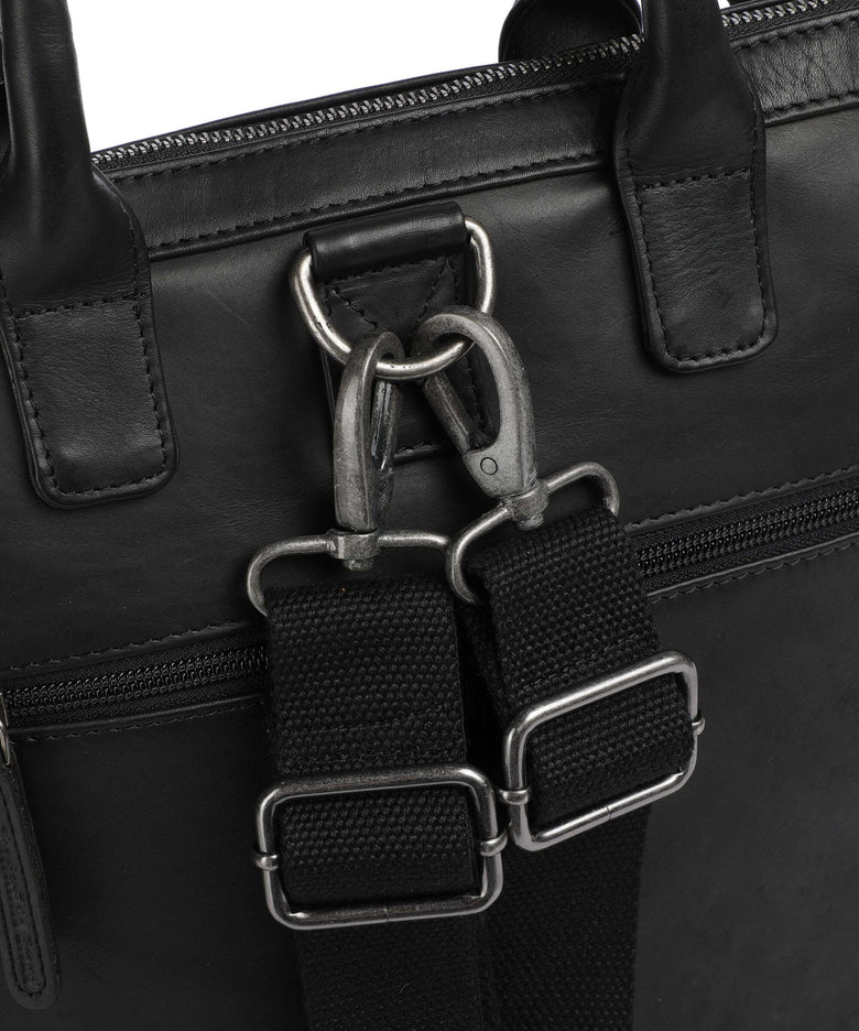 The Chesterfield Brand Cow Wax Pull Up Luisa Backpack bag black