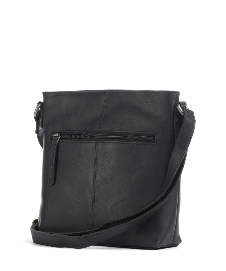 The Chesterfield Brand Wax Pull Up Cow Navene Crossbody bag black