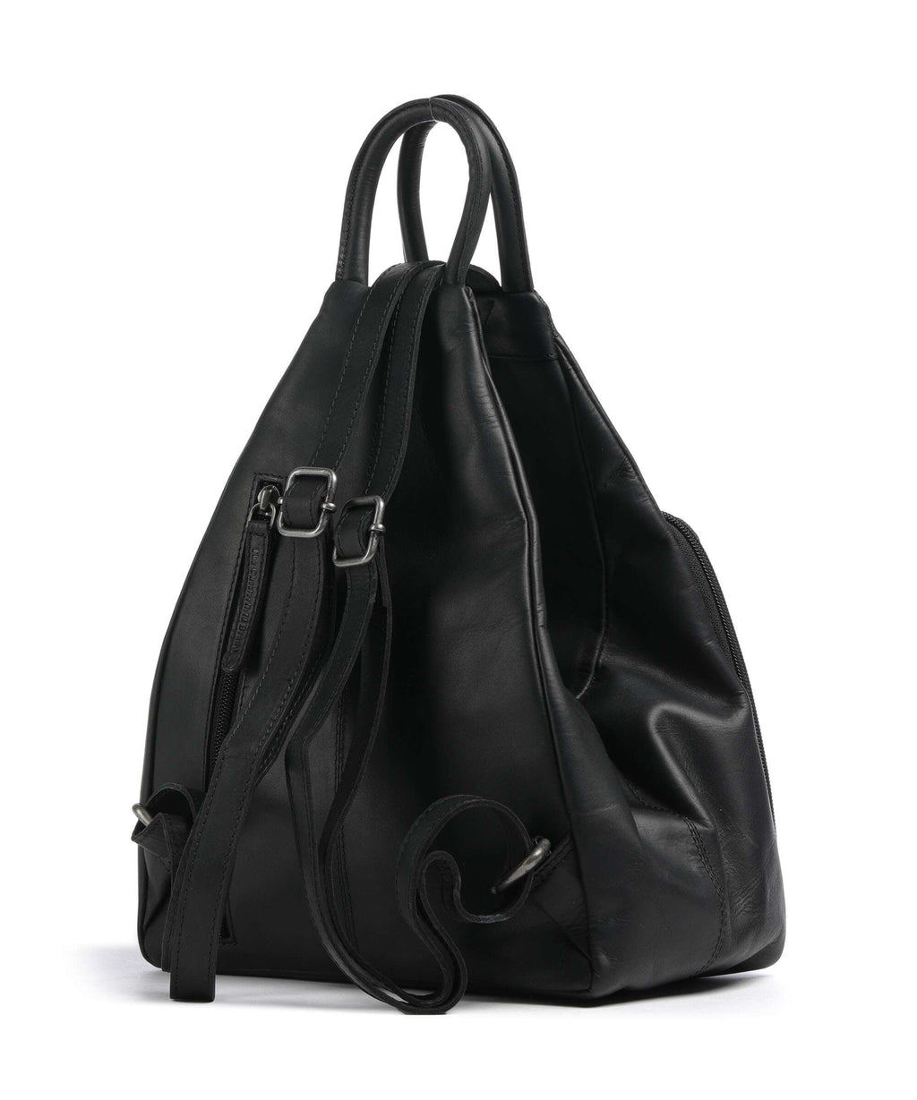 The Chesterfield Brand Wax Pull Up Cow Howard Backpack black