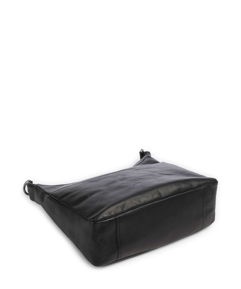 The Chesterfield Brand Wax Pull Up Cow Olvia Hobo bag black
