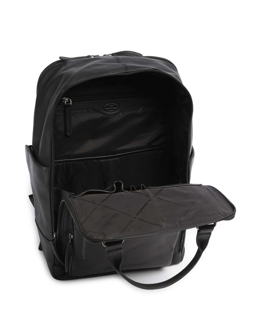 The Chesterfield Brand Wax Pull Up Cow Calden Backpack black