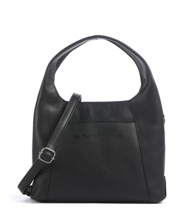 The Chesterfield Brand Wax Pull Up Cow Lunera Handbag black