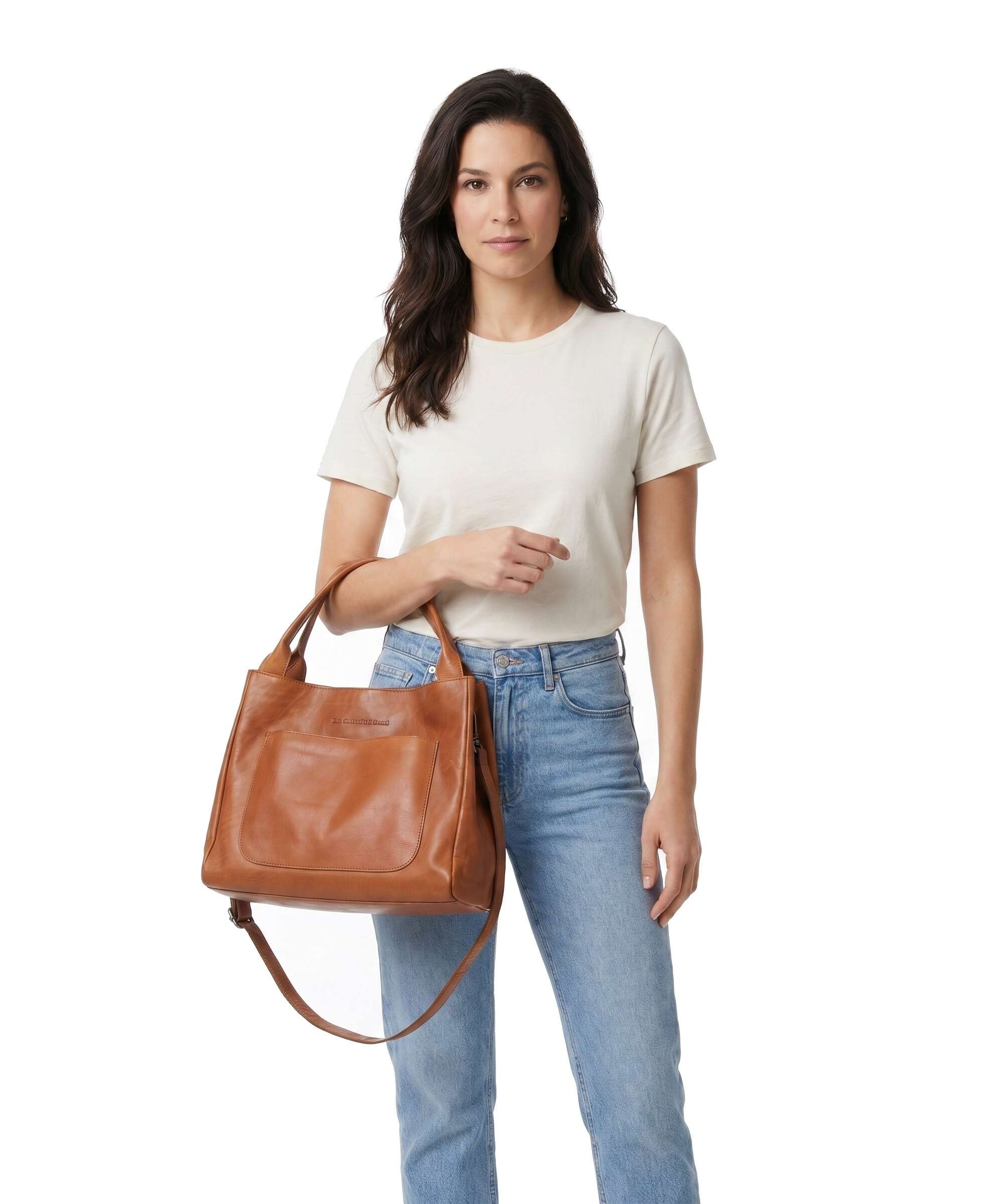The Chesterfield Brand Wax Pull Up Cow Fioline Handbag cognac