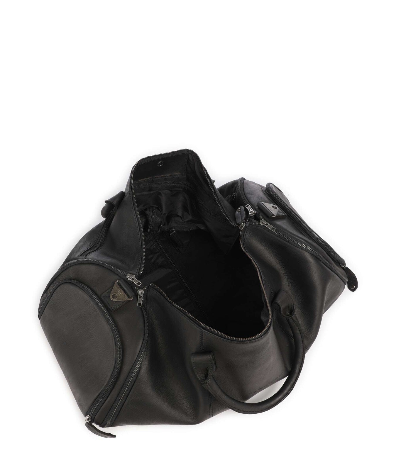 The Chesterfield Brand Wax Pull Up Cow Finlay Weekend bag black