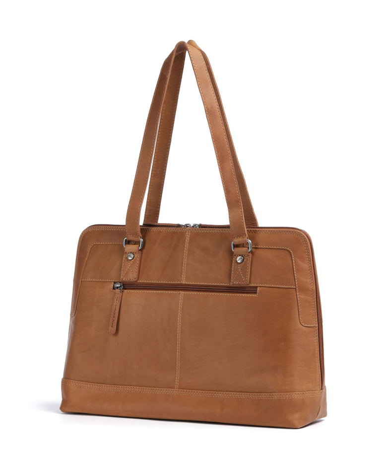 The Chesterfield Brand Wax Pull Up Cow Elvar Tote bag cognac