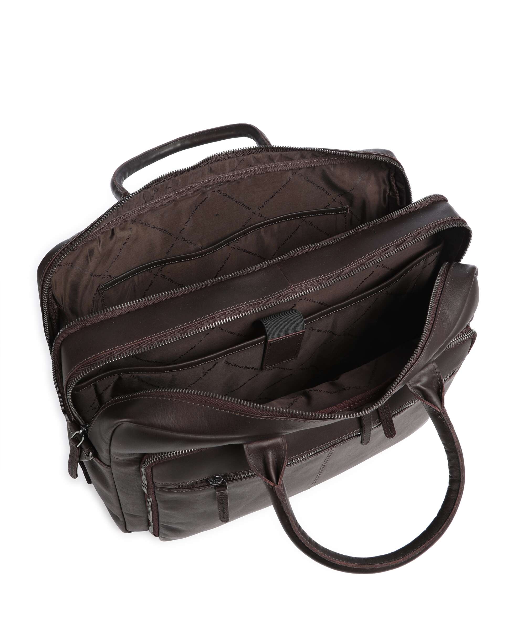The Chesterfield Brand Wax Pull Up Cow Tacama Laptop bag brown