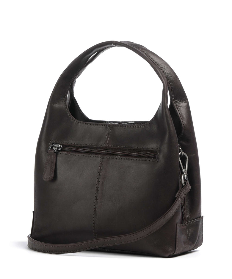 The Chesterfield Brand Wax Pull Up Cow Lunera Handbag brown