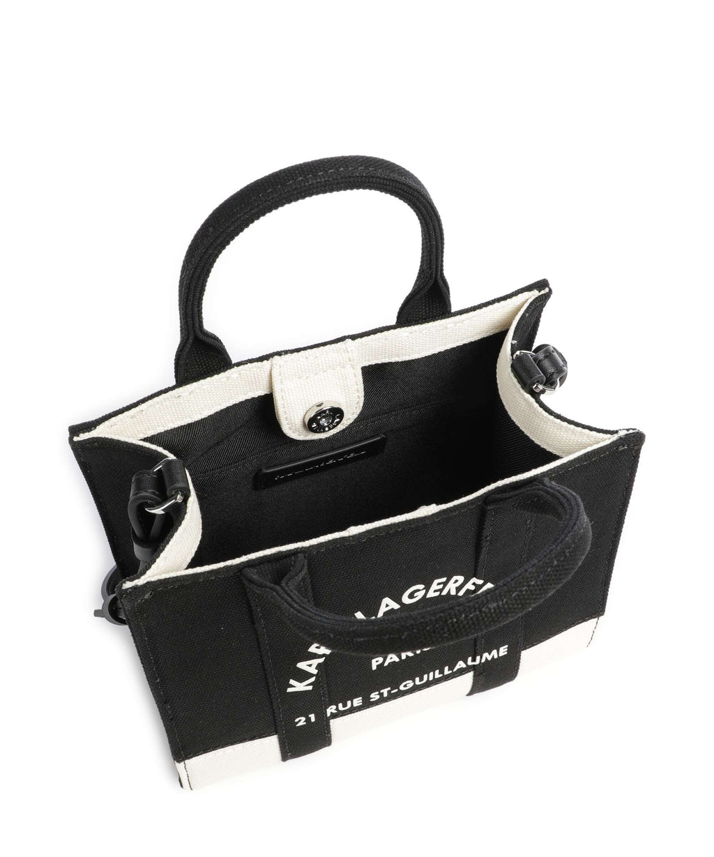 Karl Lagerfeld K/Rue St Guillaume Medium Handbag cannoli cream/black
