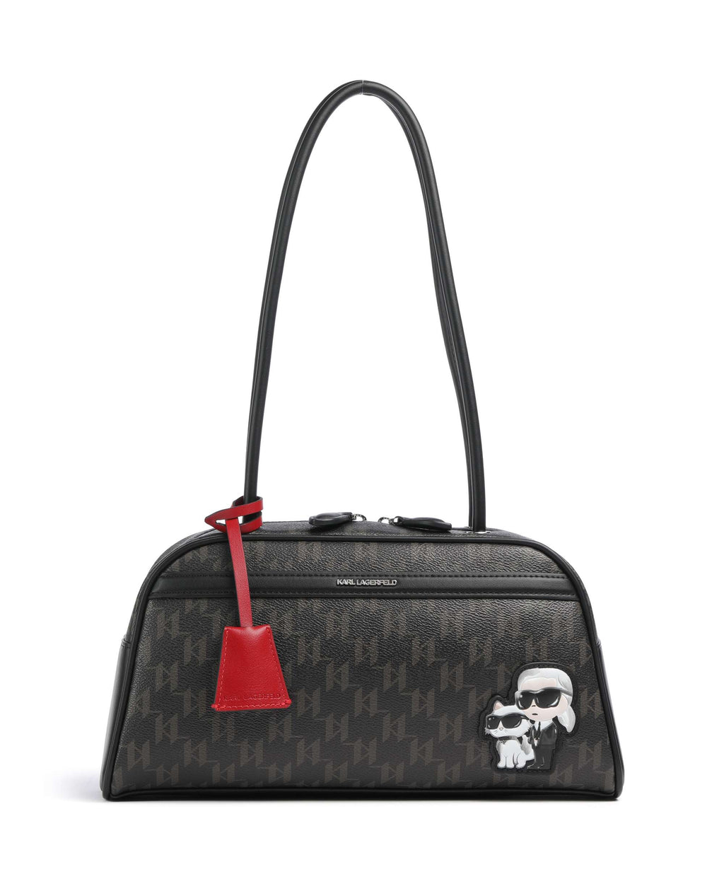 Karl Lagerfeld Ikon Monogram Shoulder bag brown/kl mono