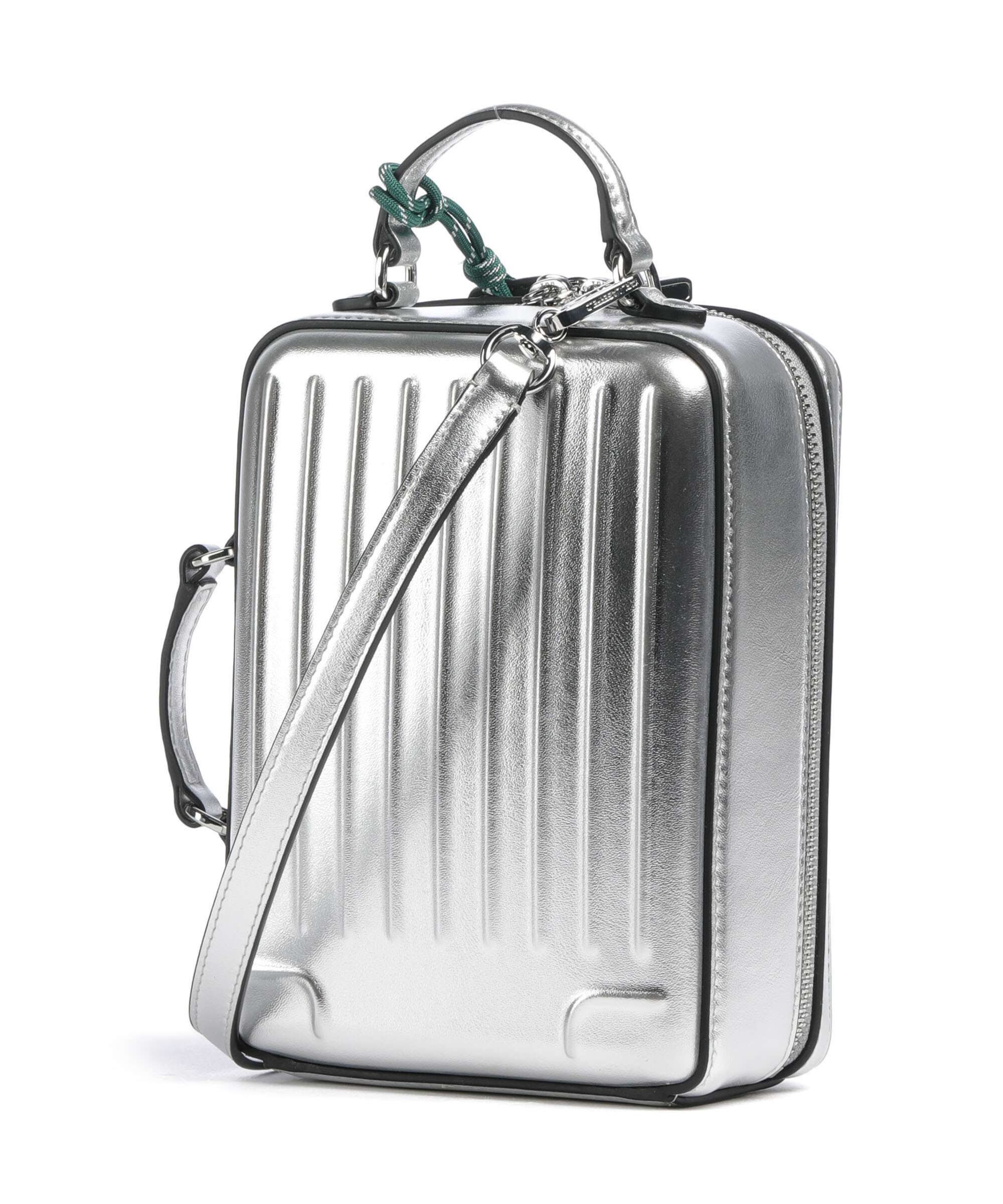 Karl Lagerfeld Ikon Crossbody bag imitation leather silver