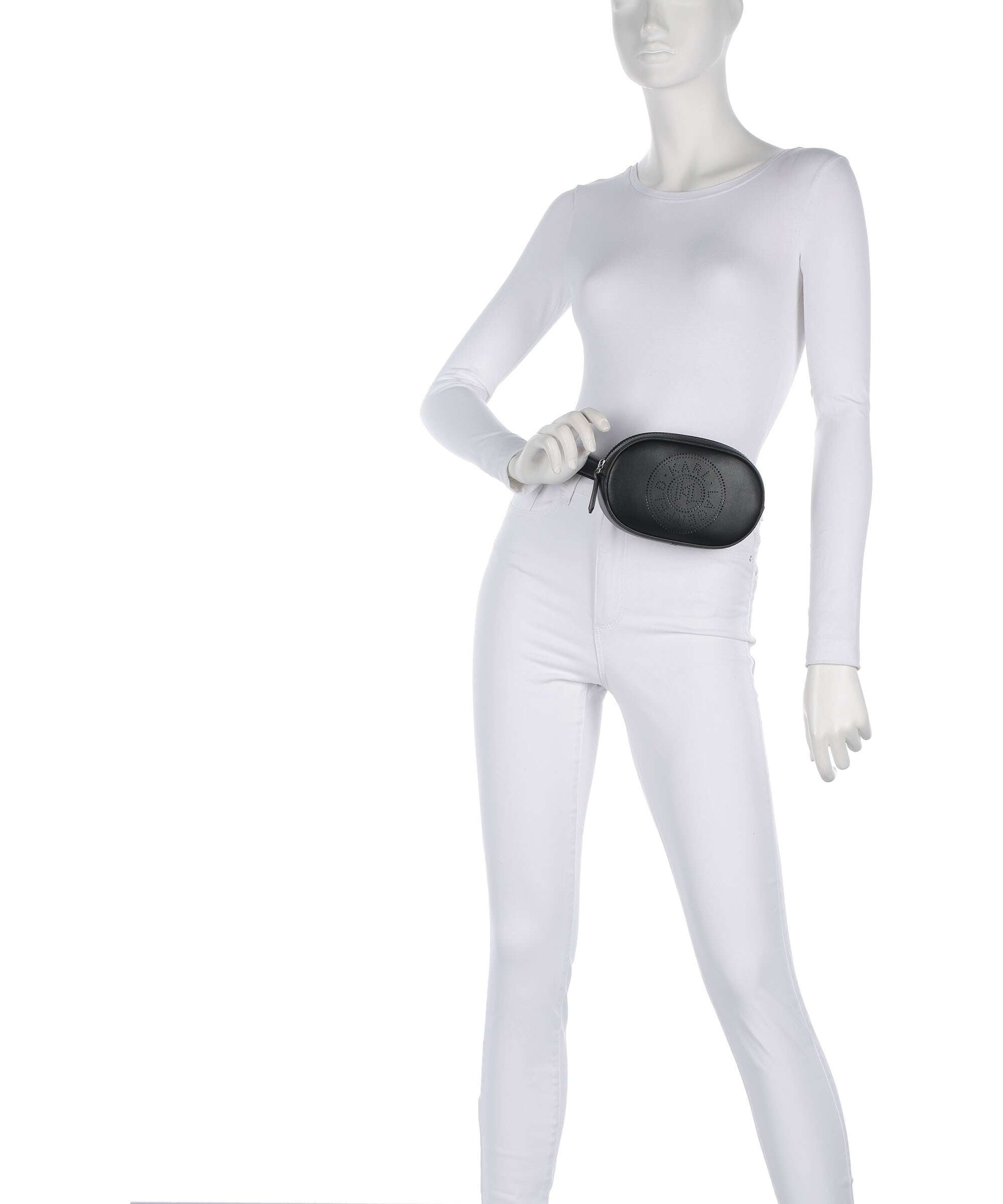 Karl Lagerfeld K/Circle Belt bag cow leather black/nickel