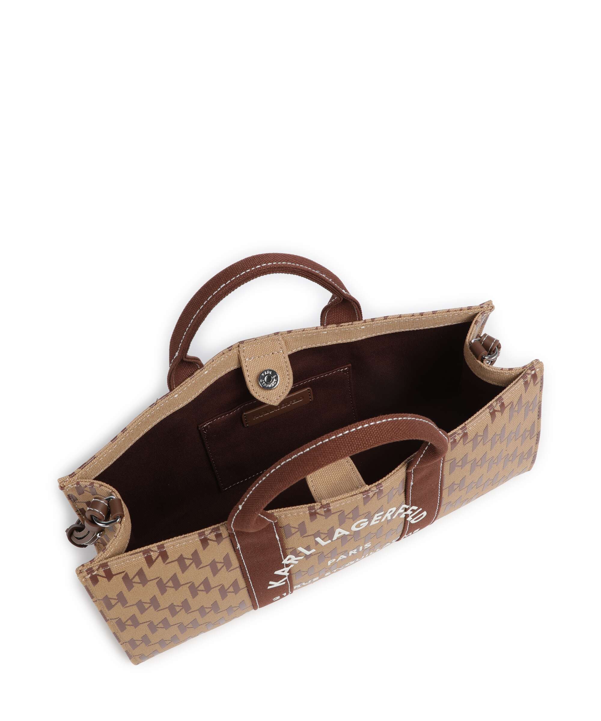Karl Lagerfeld K/Rue St Guillaume Monogram Handbag monogram nougat brown