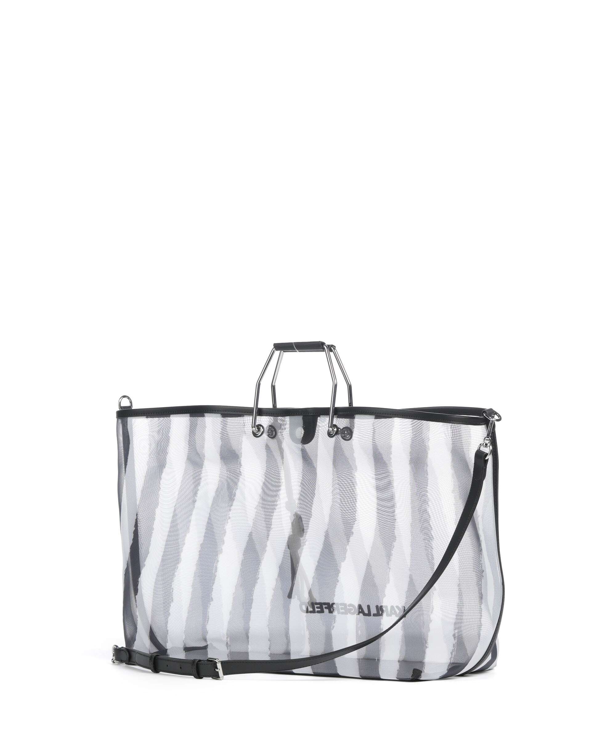 Karl Lagerfeld Ikon XXL Handbag black stripes