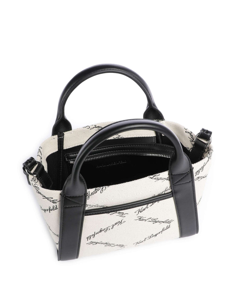 Karl Lagerfeld K/Ville Small Handbag natural canvas/black