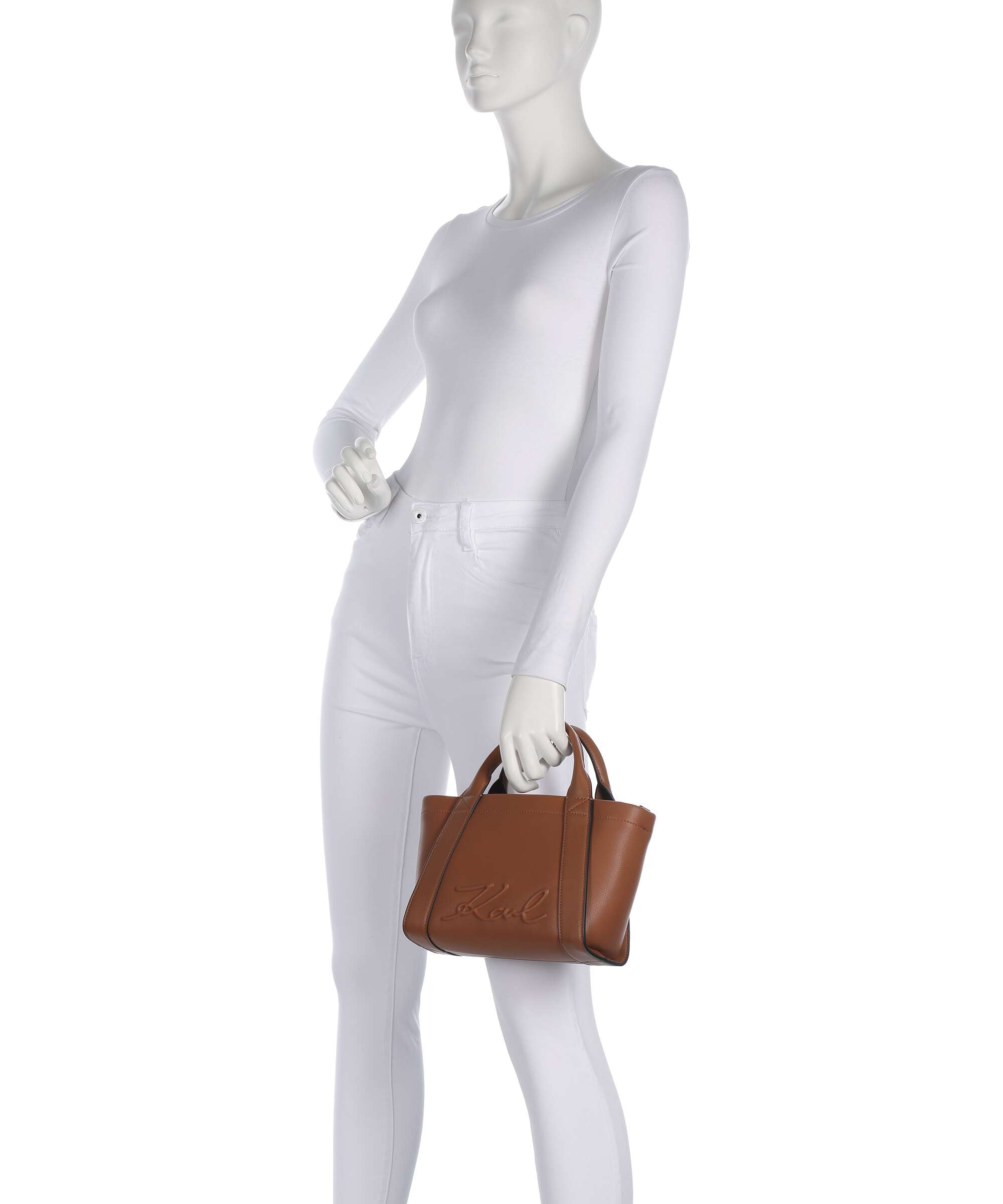Karl Lagerfeld K/Ville Small Handbag imitation leather dark tan