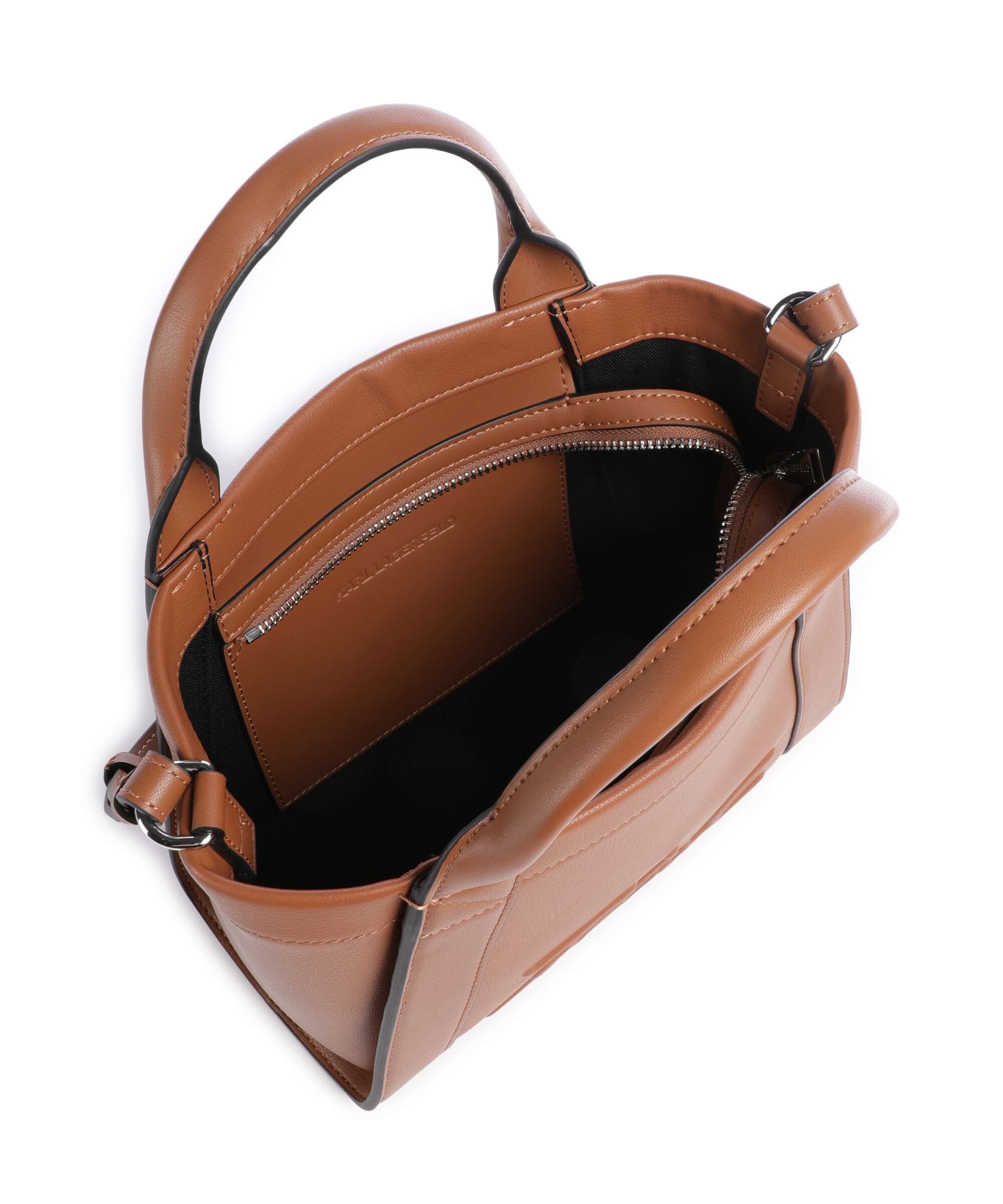 Karl Lagerfeld K/Ville Small Handbag imitation leather dark tan