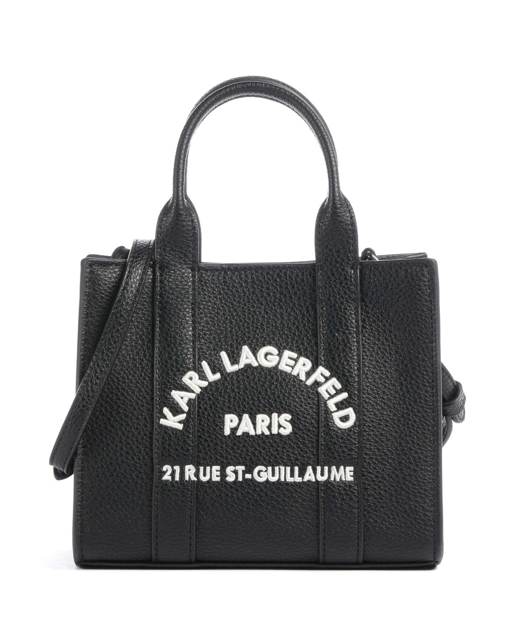 Karl Lagerfeld K/Rue St Guillaume Mini Handbag white/black