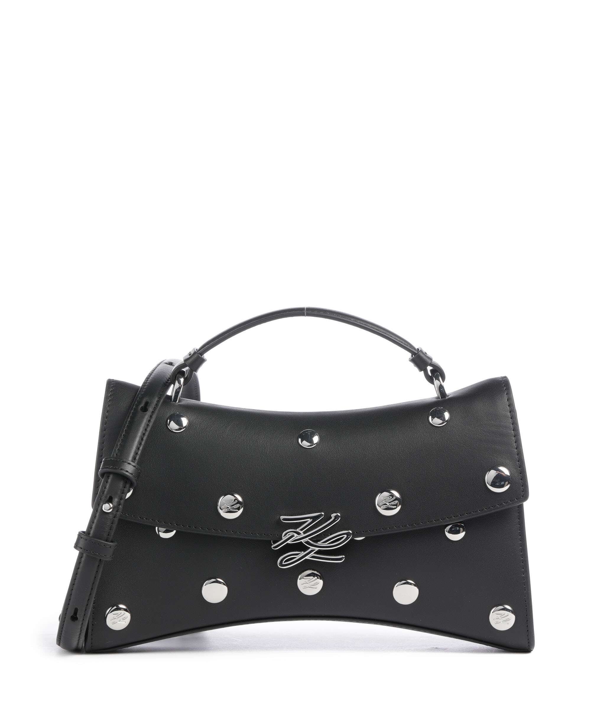 Karl Lagerfeld K/Autograph Twist Crossbody bag black embellishment