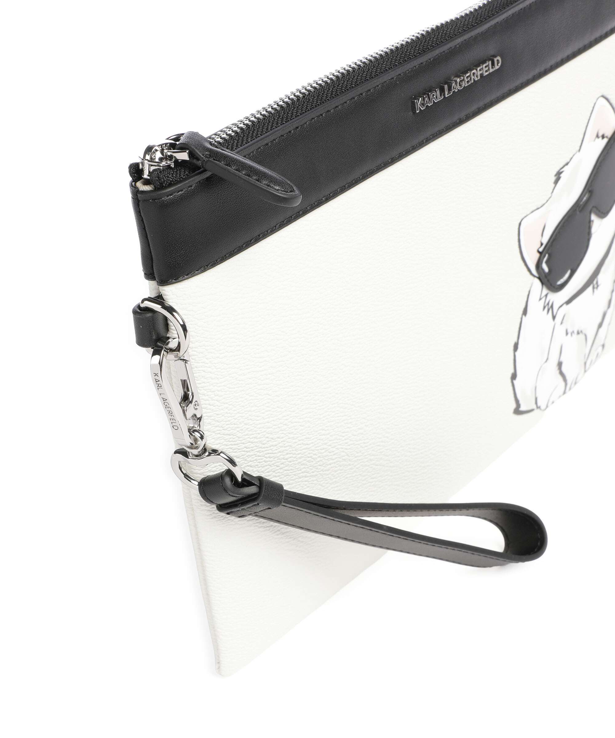 Karl Lagerfeld Ikon Choupette Wristlet off white