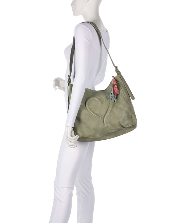 Taschendieb Wien Herzweg 2 Hobo bag green leaf